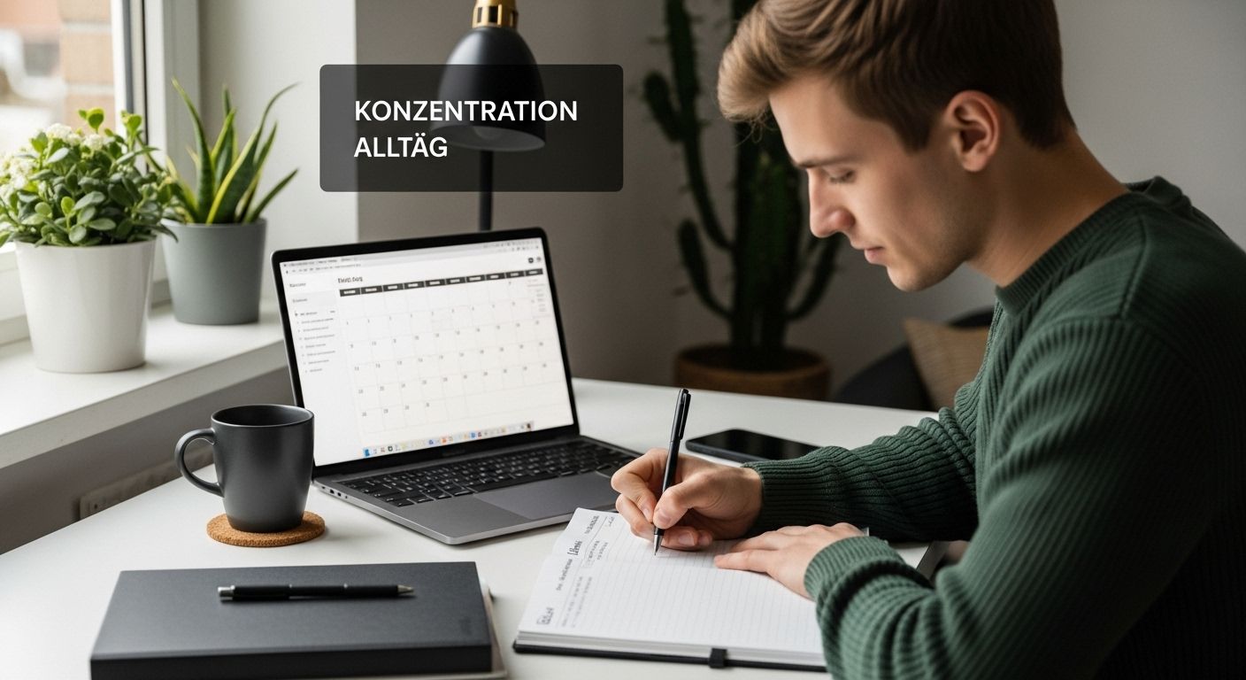 Konzentration Alltag Produktivität