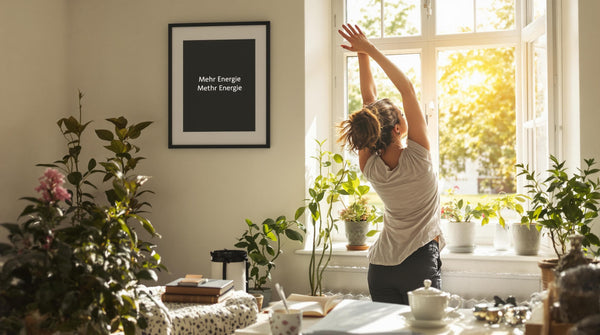 Woman practicing morning routine for mental energy and wellness