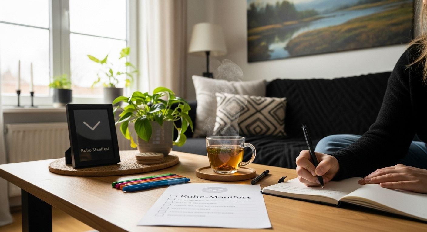 innere ruhe manifest journaling