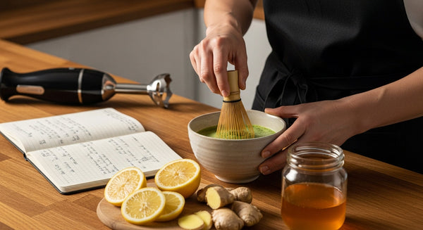 Matcha Zubereitung natürliche Energiegetränke