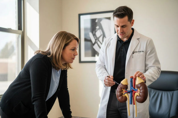 Arzt Patient Nebennieren Modell