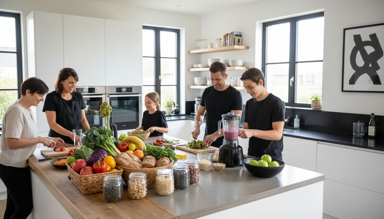 moderne küche gesunde zutaten